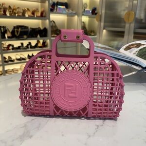 Fendi Pink Woven Mini Bag